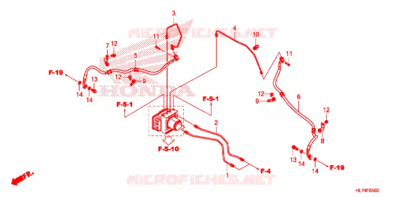 VOOR REM PIJP Honda ATV 1000 TALON 2020  SXS1000S4DL
