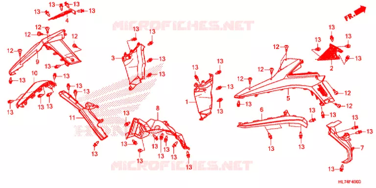ACHTER STROOMLIJNKAP Honda ATV 1000 TALON 2020  SXS1000S4L
