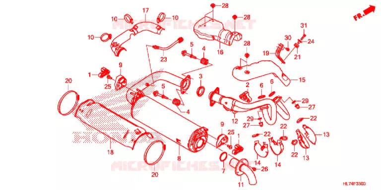 UITLAATDEMPER Honda ATV 1000 TALON 2020  SXS1000S4L