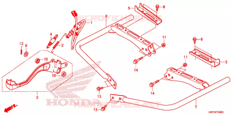 OPSTAP/PEDAAL Honda ATV 420 FOURTRAX 2020  TRX420FA5L