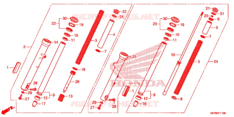 VOOR VORK Honda MOTO 1300 VT 2021  VT1300CXAL