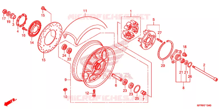 ACHTER WIEL Honda MOTO 1300 VT 2021  VT1300CXAL