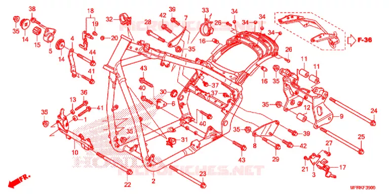 FRAME CHASSIS Honda MOTO 1300 VT 2021  VT1300CXAL