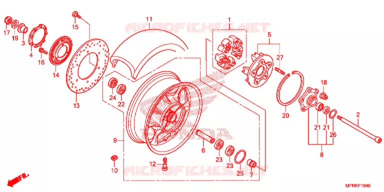 ACHTER WIEL Honda MOTO 1300 VT 2021  VT1300CXL