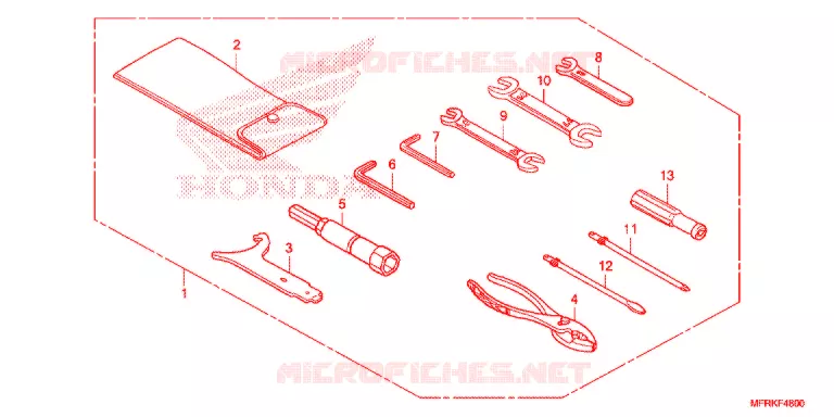 GEREEDSCHAP Honda MOTO 1300 VT 2020  VT1300CXL