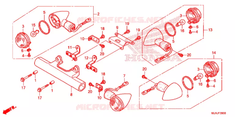 KNIPPERLICHT Honda MOTO 750 SHADOW 2019  VT750C2BK