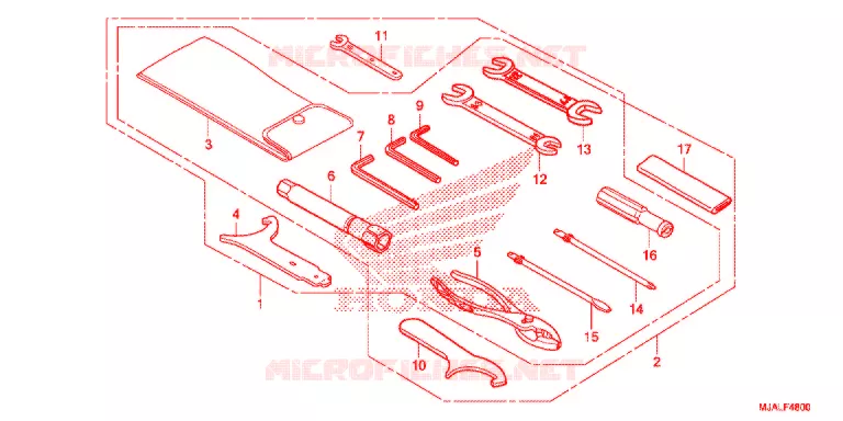 GEREEDSCHAP Honda MOTO 750 SHADOW 2021  VT750C2BL