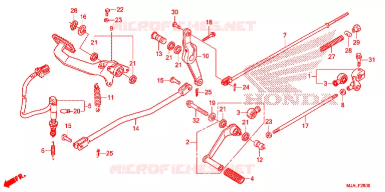 PEDAAL Honda MOTO 750 SHADOW 2021  VT750C2BL