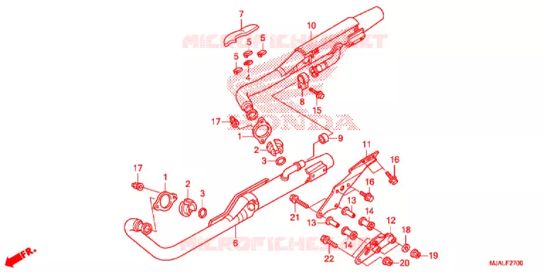 UITLAATDEMPER Honda MOTO 750 SHADOW 2020  VT750C2BL