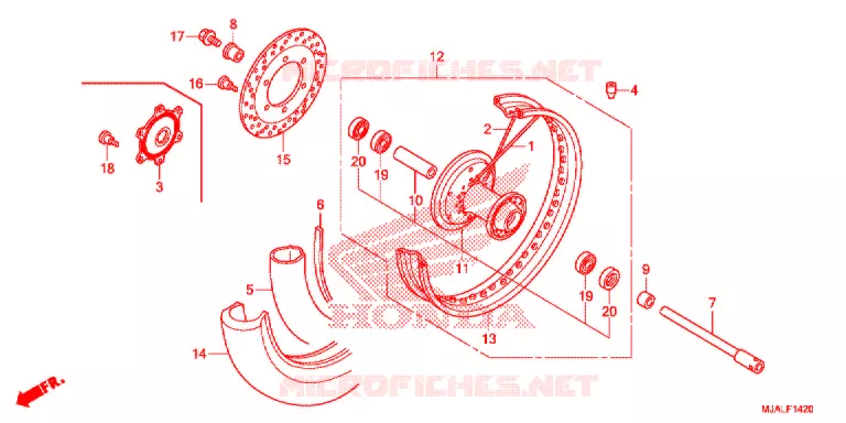 VOOR WIEL Honda MOTO 750 SHADOW 2020  VT750CL