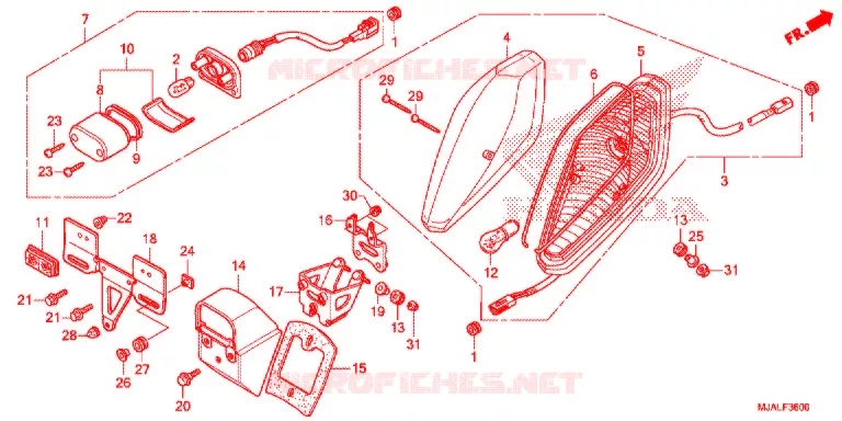 ACHTERLICHT (VT750C/CS) Honda MOTO 750 SHADOW 2020  VT750CSL