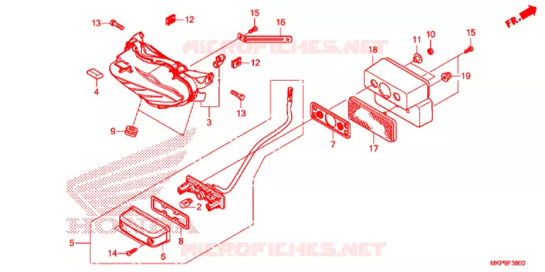 ACHTERLICHT Honda MOTO 500 CB 2020  CB500FAL