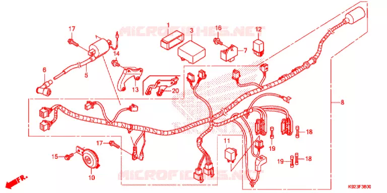 BEDRADINGSBUNDEL Honda MOTO 110 WAVE 2017  AFS110SPH