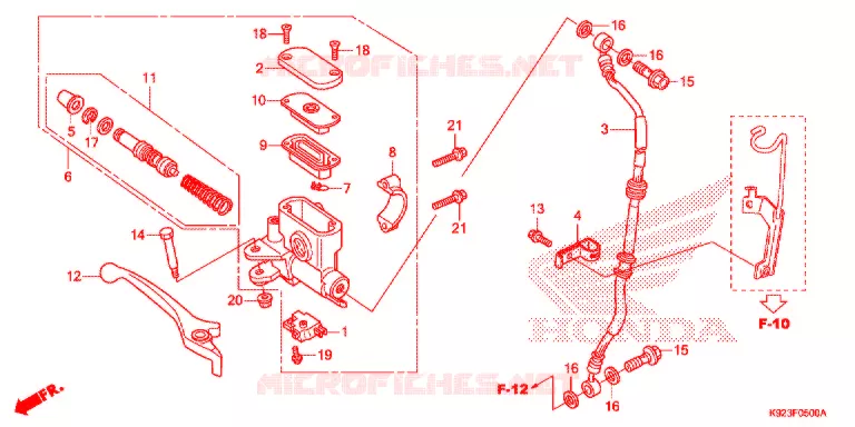 VOOR REM HOOFD CILINDER Honda MOTO 110 WAVE 2017  AFS110SPH