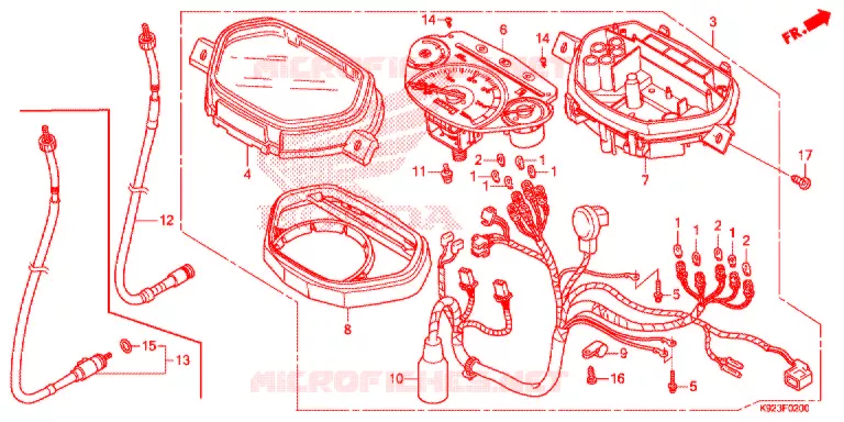 COMBINATIEMETER Honda MOTO 110 WAVE 2017  AFS110SPH