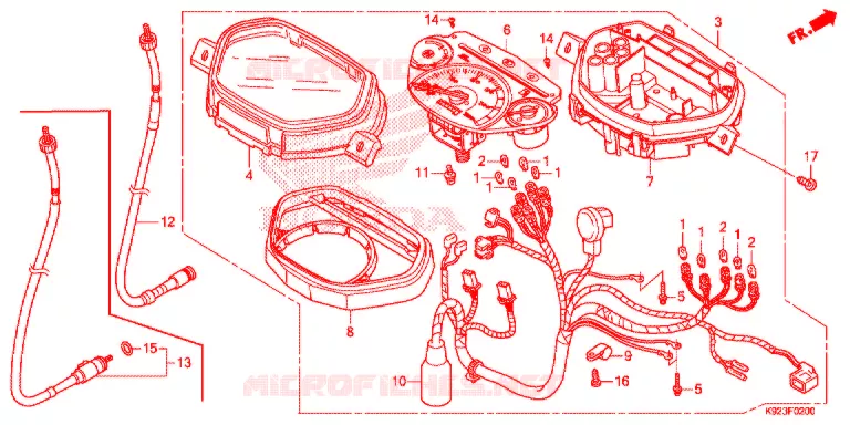 COMBINATIEMETER Honda MOTO 110 WAVE 2018  AFS110SPJ