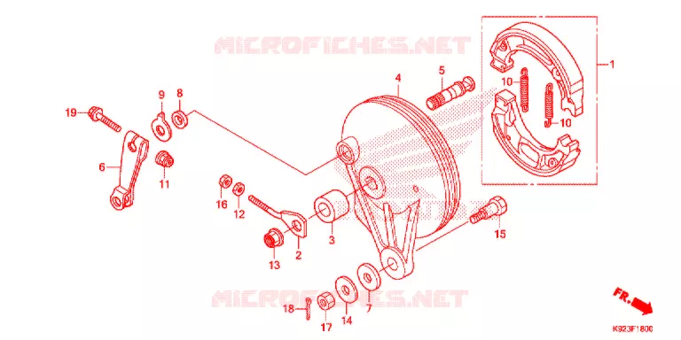 ACHTER REM PANEEL Honda MOTO 110 WAVE 2020  AFS110SPK