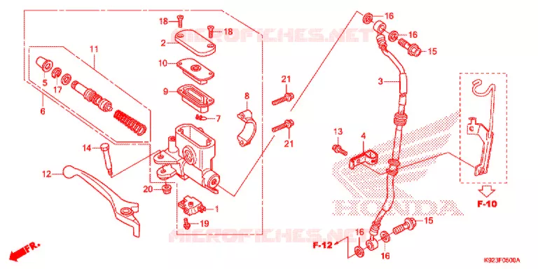 VOOR REM HOOFD CILINDER Honda MOTO 110 WAVE 2019  AFS110SPK