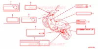 WAARSCHUWINGSLABEL voor Honda BIZ 125 ARRANQUE ELÉCTRICO 2010
