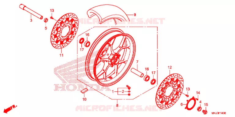 VOOR WIEL Honda MOTO 1000 CB 2020  CB1000RAL