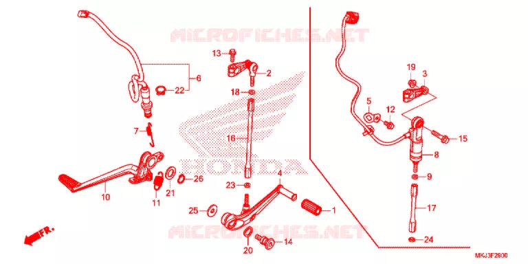 PEDAAL Honda MOTO 1000 CB 2020  CB1000RAL