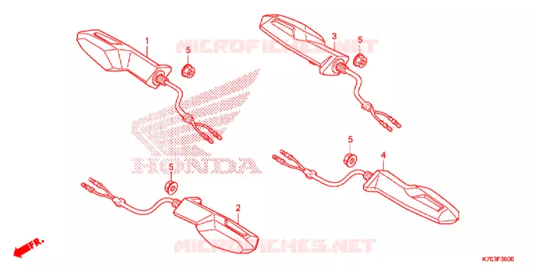 KNIPPERLICHT Honda MOTO 190 CB 2018  CBF190WHG
