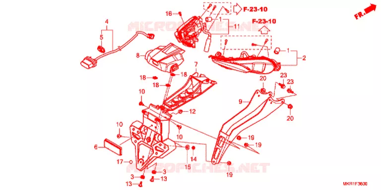 ACHTERLICHT Honda MOTO 1000 CBR 2020  CBR1000SPL