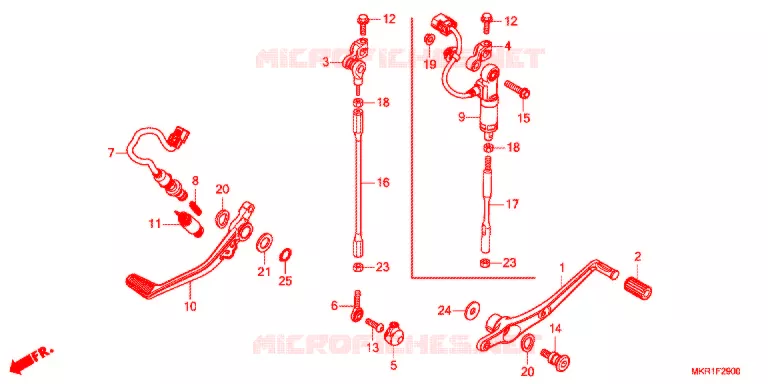 PEDAAL Honda MOTO 1000 CBR 2020  CBR1000STL
