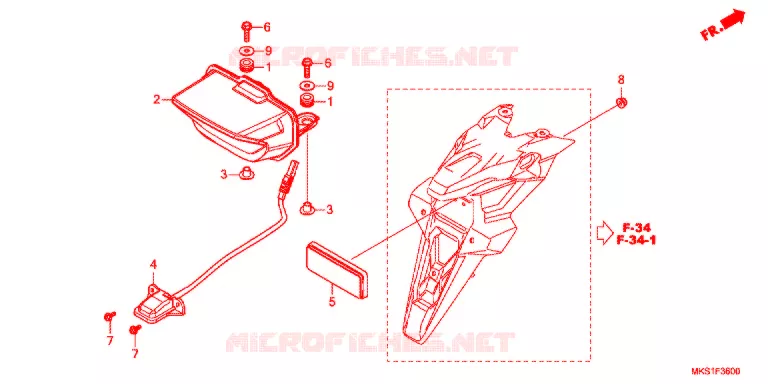 ACHTERLICHT/KENTEKEN LICHT Honda MOTO 1100 AFRICA-TWIN 2021  CRF1100AL