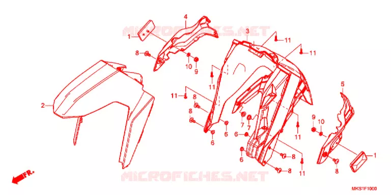 VOOR STROOMLIJNKAP Honda MOTO 1100 AFRICA-TWIN 2020  CRF1100AL