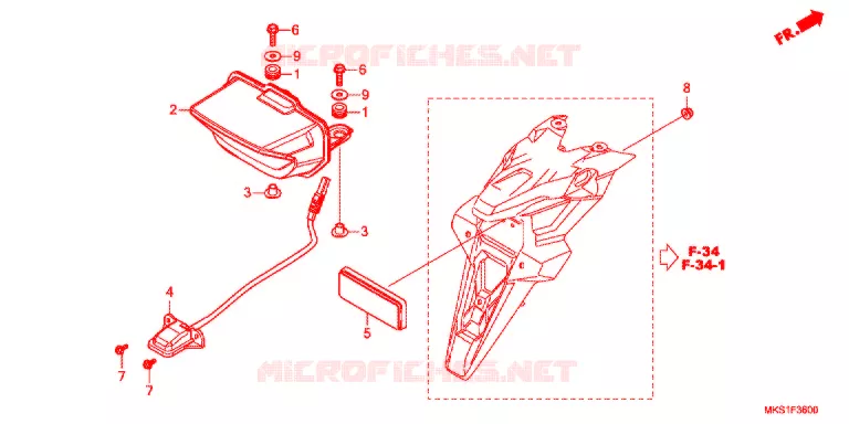 ACHTERLICHT/KENTEKEN LICHT Honda MOTO 1100 AFRICA-TWIN 2020  CRF1100AL2L
