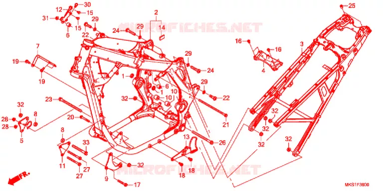 FRAME CHASSIS Honda MOTO 1100 AFRICA-TWIN 2020  CRF1100AL4L