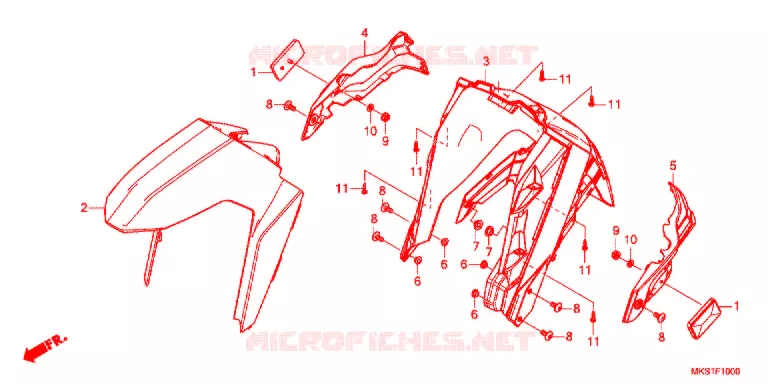 VOOR STROOMLIJNKAP Honda MOTO 1100 AFRICA-TWIN 2020  CRF1100AL4L