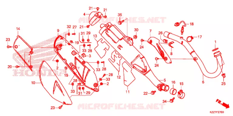 UITLAATDEMPER Honda MOTO 250 CRF 2020  CRF250LAL