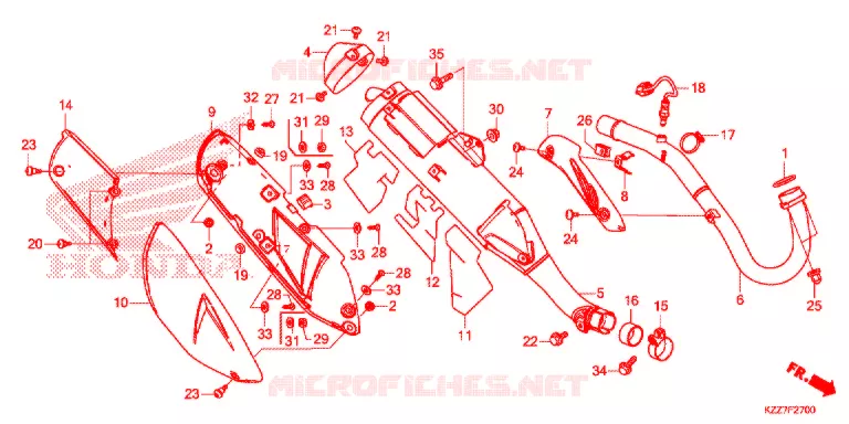 UITLAATDEMPER Honda MOTO 250 CRF 2020  CRF250LL