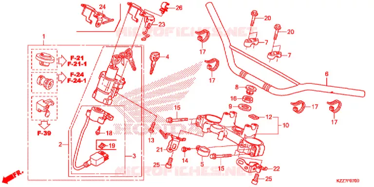 HENDEL PIJP/BOVENSTE BRUG Honda MOTO 250 CRF 2020  CRF250LL