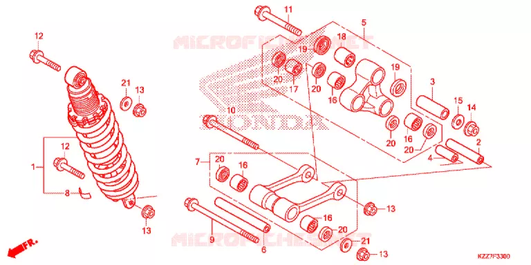 ACHTER KUSSEN Honda MOTO 250 CRF 2020  CRF250RLAL