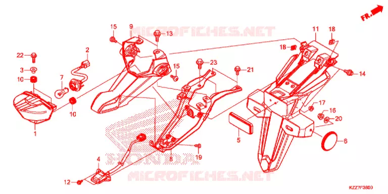 ACHTERLICHT Honda MOTO 250 CRF 2020  CRF250RLAL