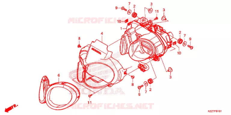 KOPLAMP (CRF250RL/RLA) Honda MOTO 250 CRF 2020  CRF250RLAL