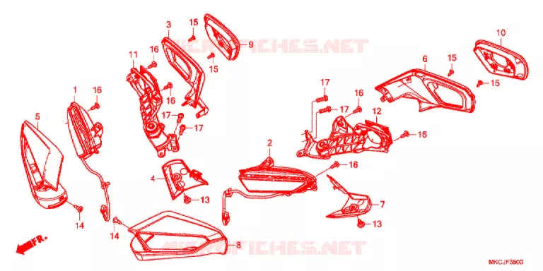 KNIPPERLICHT/SPIEGEL Honda MOTO 1800 GOLD-WING 2020  GL1800DAL_J