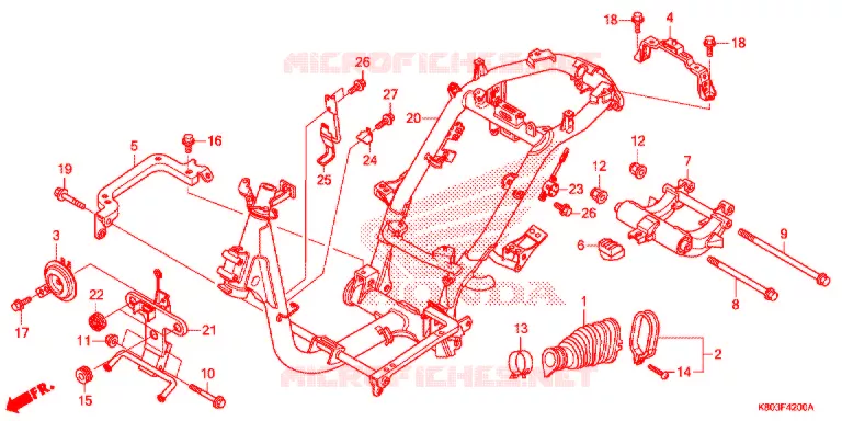 FRAME CHASSIS Honda SCOOTER 125 ELITE 2017  NSC1255SHH
