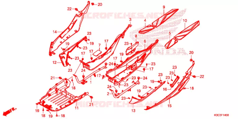 VLOER OPSTAP Honda SCOOTER 250 FORZA 2018  NSS250AJ