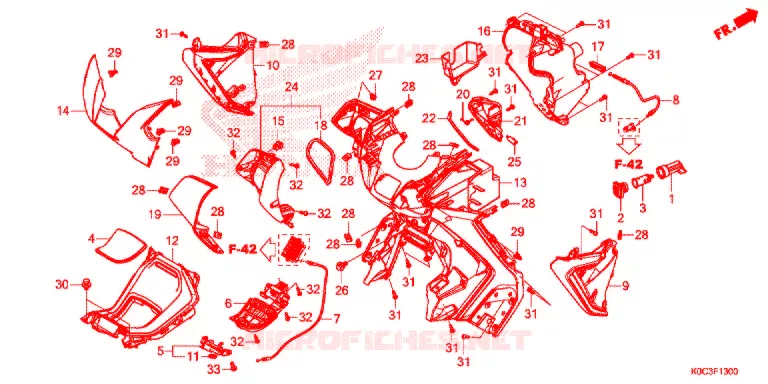 BEENSCHERM Honda SCOOTER 250 FORZA 2019  NSS250AL