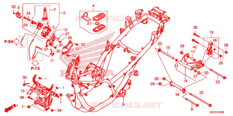 FRAME CHASSIS Honda SCOOTER 250 FORZA 2020  NSS250AL