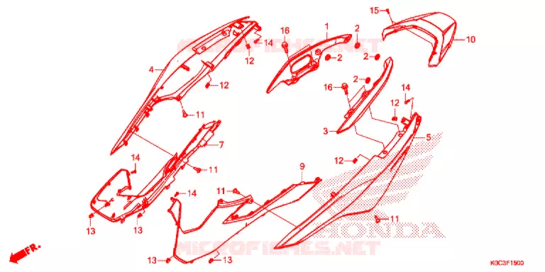 KONTPANEEL MIDDEN Honda SCOOTER 250 FORZA 2020  NSS250AL