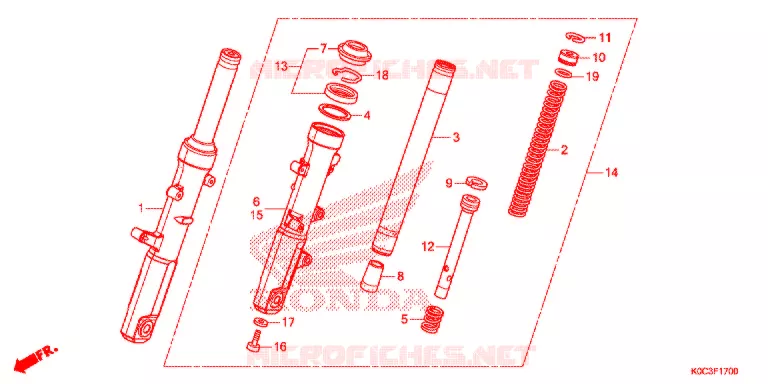 VOOR VORK Honda SCOOTER 250 FORZA 2020  NSS250AL