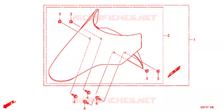 VOOR STROOMLIJNKAP Honda SCOOTER 150 PCX 2020  WW150AL
