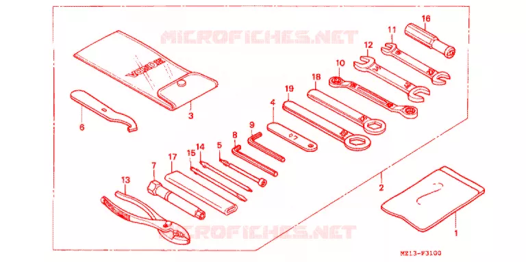 GEREEDSCHAP  Honda MOTO 1000 CB 1995  CB1000FS