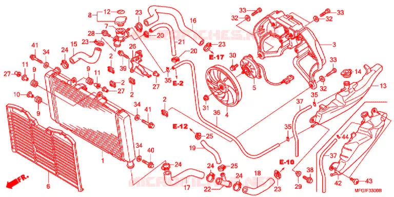 RADIATEUR   Honda MOTO 600 HORNET 2011  CB600FAB