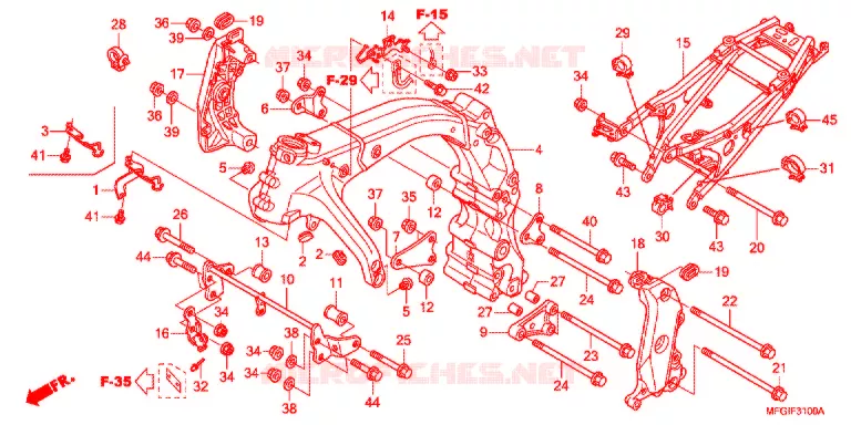 FRAME CHASSIS   Honda MOTO 600 HORNET 2011  CB600FB